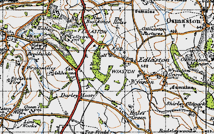 Old map of Edlaston in 1946