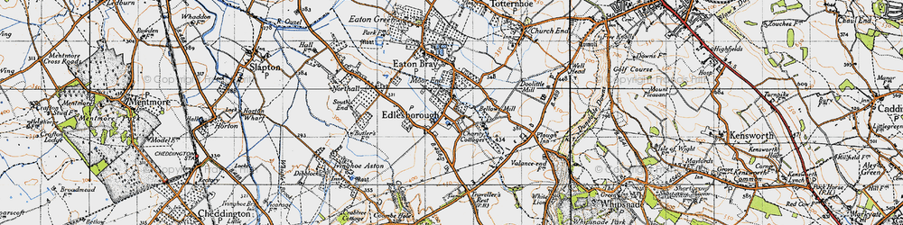 Old map of Edlesborough in 1946