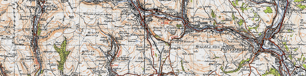 Old map of Edmondstown in 1947