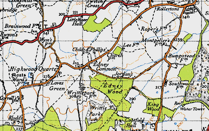 Old map of Edney Common in 1946