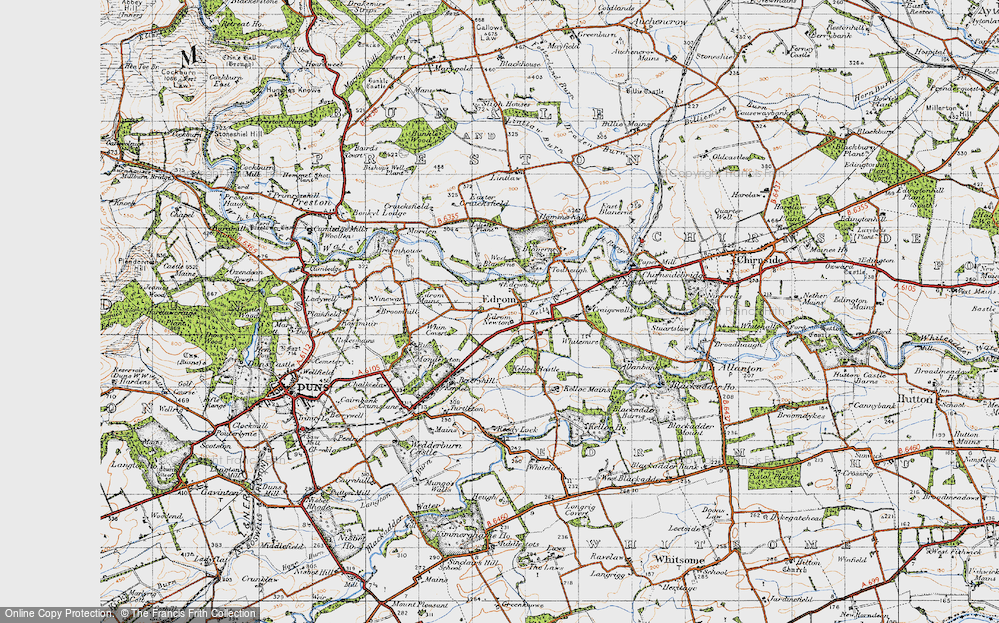 Old Map of Edrom, 1947 in 1947