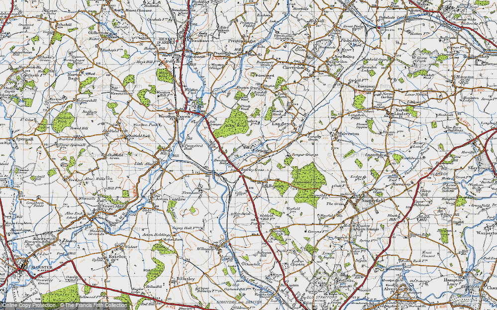 Old Map of Edstone, 1947 in 1947