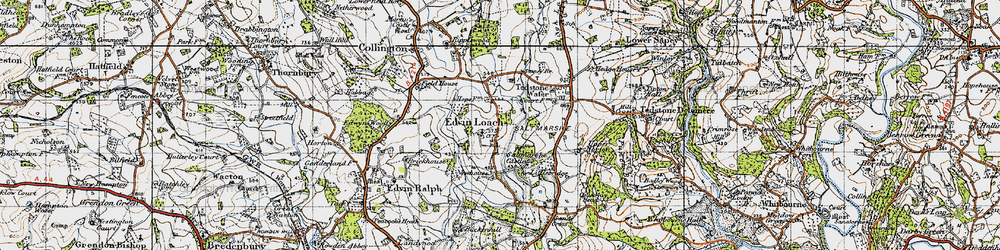 Old map of Edvin Loach in 1947