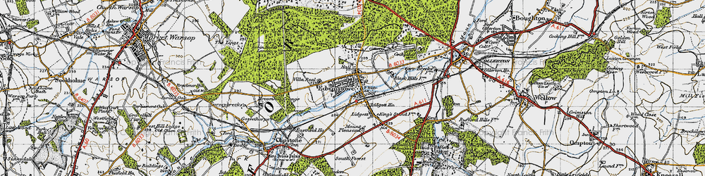 Old map of Edwinstowe in 1947