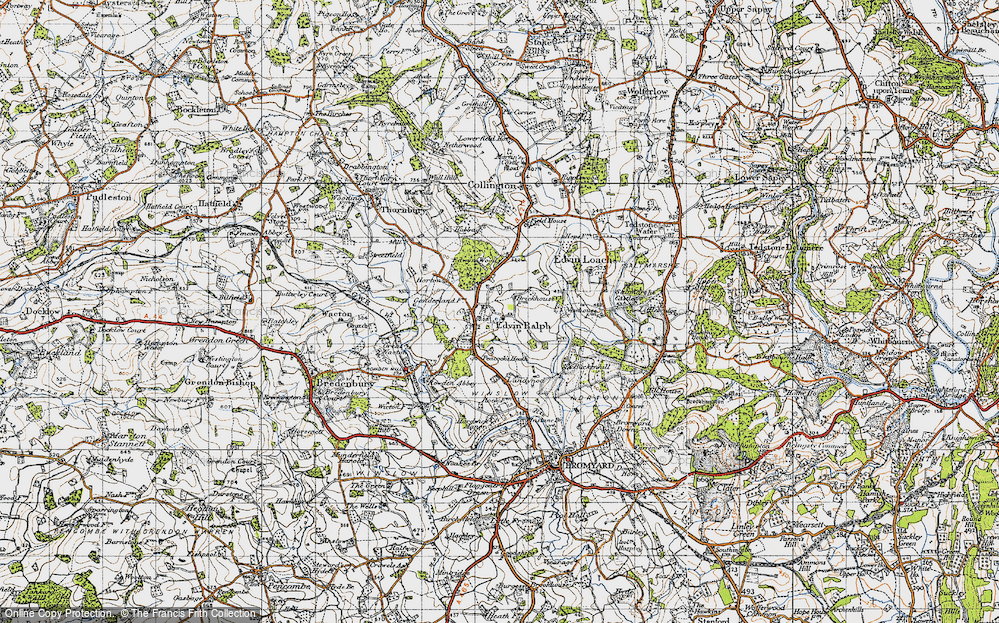 Old Map of Edwyn Ralph, 1947 in 1947