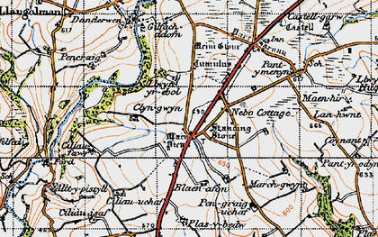 Old map of Efailwen in 1946