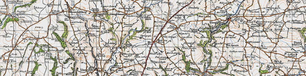 Old map of Blaenafon in 1946