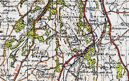 Old map of Efenechtyd in 1947