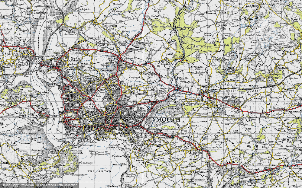 Old Map of Efford, 1946 in 1946