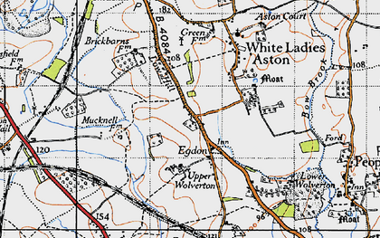 Old map of Egdon in 1946