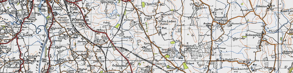 Old map of Egdon in 1946