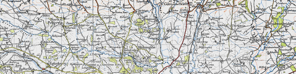 Old map of Eggbeare in 1946