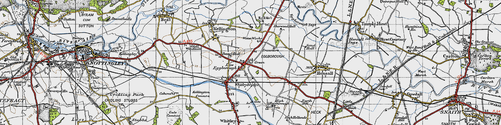 Old map of Eggborough in 1947