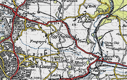 Old map of Eggbuckland in 1946