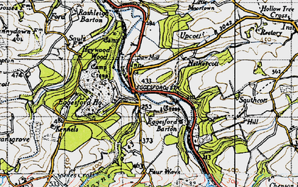 Old map of Eggesford Station in 1946