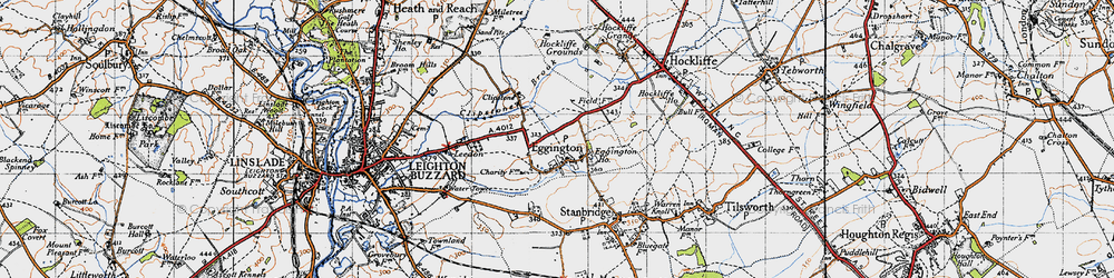 Old map of Eggington in 1946