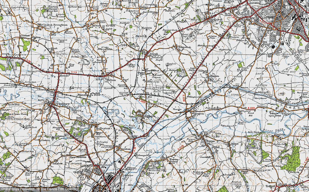 Old Map of Egginton Common, 1946 in 1946