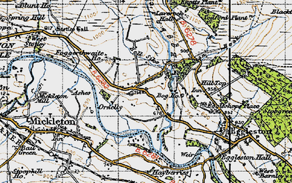 Old map of Egglesburn in 1947
