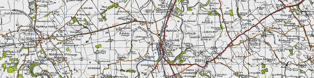 Old map of Egglescliffe in 1947