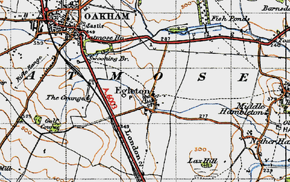 Old map of Egleton in 1946