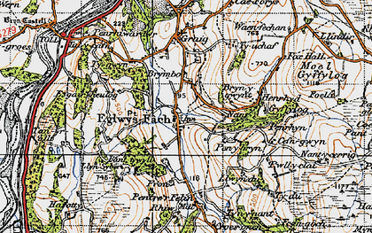 Old map of Eglwysbach in 1947