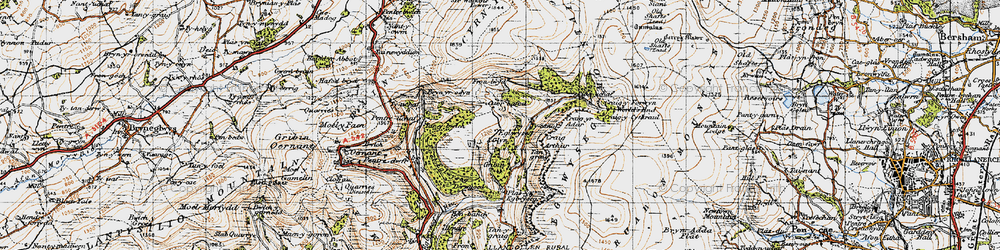 Old map of Eglwyseg in 1947