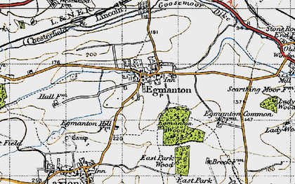 Old map of Egmanton in 1947