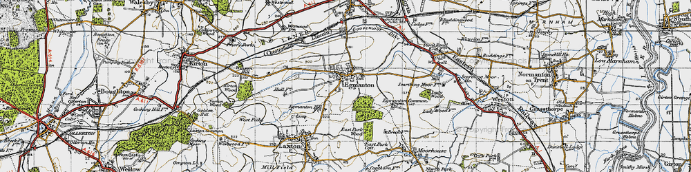 Old map of Egmanton in 1947