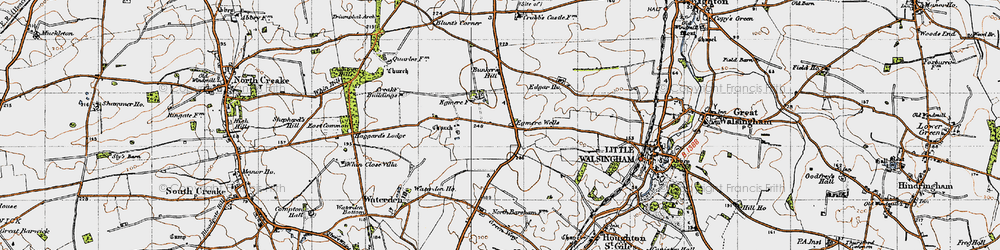 Old map of Egmere in 1946