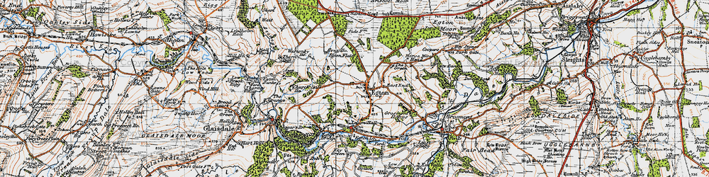 Old map of Egton in 1947