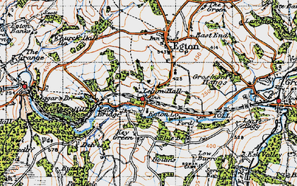 Old map of Egton Bridge in 1947