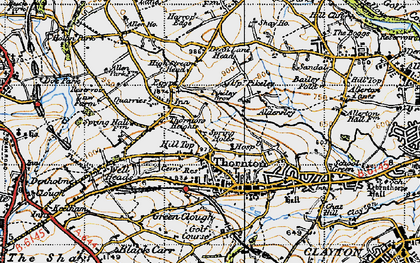 Old map of Bell Dean in 1947