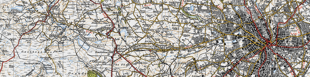 Old map of Bell Dean in 1947