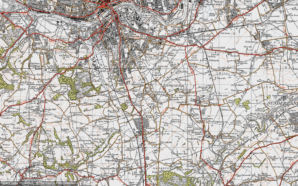 Old Map of Eighton Banks, 1947 in 1947