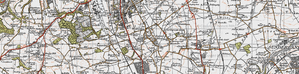 Old map of Eighton Banks in 1947