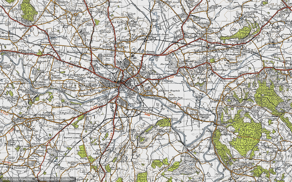Old Map of Eign Hill, 1947 in 1947