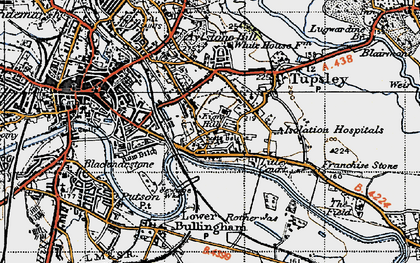 Old map of Eign Hill in 1947