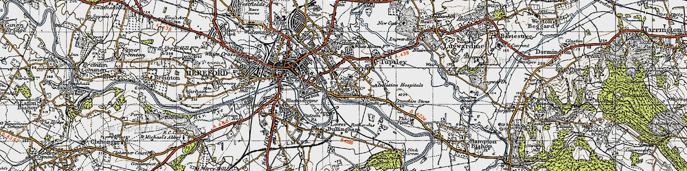 Old map of Eign Hill in 1947