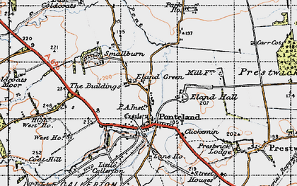 Old map of Eland Green in 1947