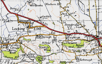Old map of Elborough in 1946