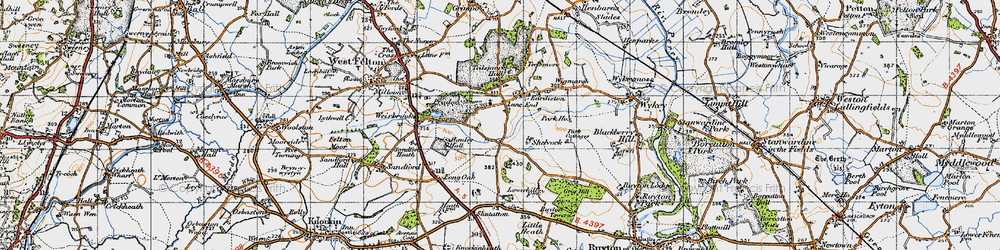 Old map of Elbridge in 1947
