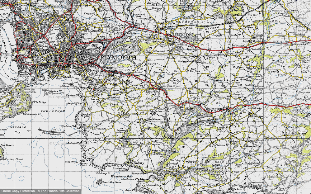 Old Map of Elburton, 1946 in 1946