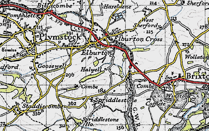 Old map of Elburton in 1946