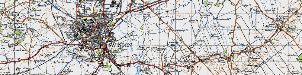 Old map of Eldene in 1947
