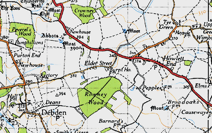 Old map of Elder Street in 1946