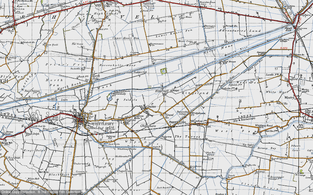 Old Map of Eldernell, 1946 in 1946