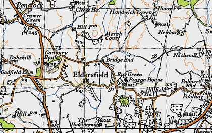Old map of Eldersfield in 1947
