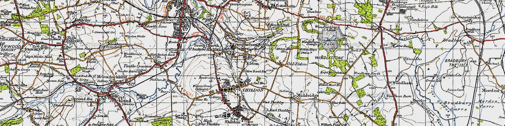 Old map of Eldon in 1947