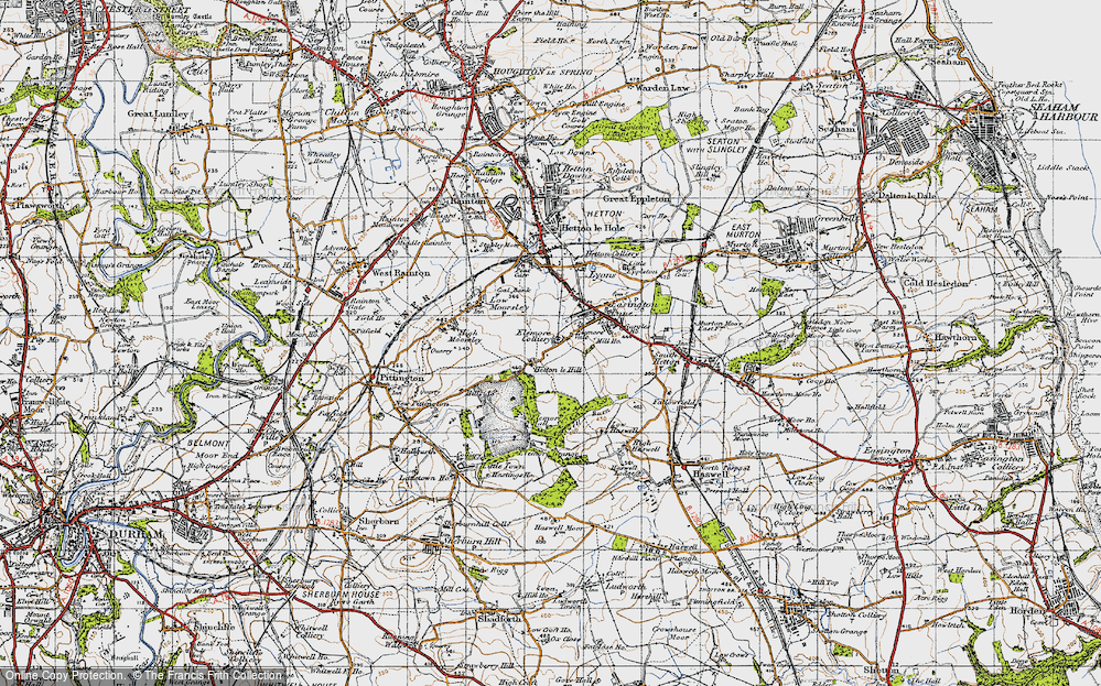 Old Map of Elemore Vale, 1947 in 1947