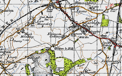Old map of Elemore Vale in 1947